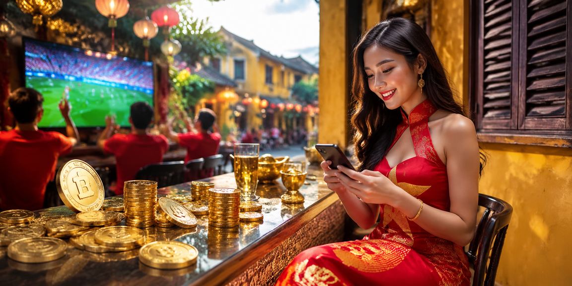 Người chơi tại Hội An trải nghiệm casino trực tuyến qua điện thoại tại lễ hội
